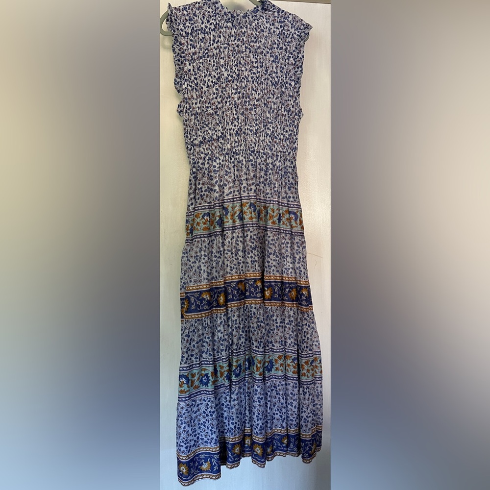 CALYPSO Floral Blue Maxi Dress